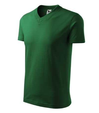 MALFINI V-neck Póló unisex üvegzöld