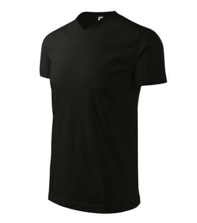 MALFINI Heavy V-neck Póló unisex fekete