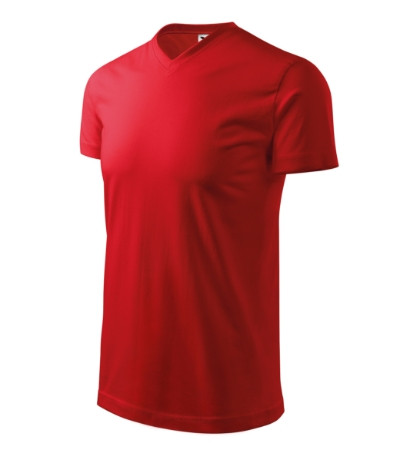 MALFINI Heavy V-neck Póló unisex piros