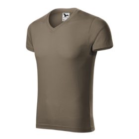 Malfini®Slim Fit V-Neck Póló Férfi Army