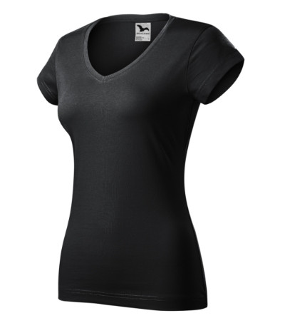 MALFINI Fit V-neck Póló női ébenszürke