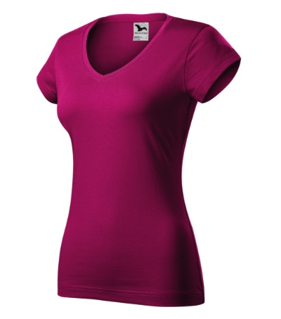 MALFINI Fit V-neck Póló női fukszia