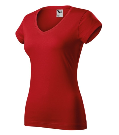 MALFINI Fit V-neck Póló női piros