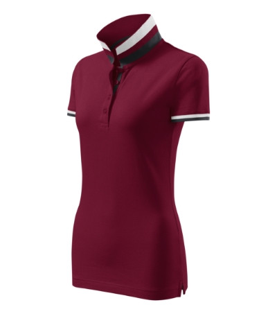 MALFINI Premium Collar Up Galléros póló női garnet