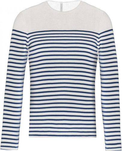 Kariban FÉRFI HOSSZÚ UJJÚ BRETON CSÍKOS FELSŐ Striped White/Navy