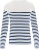 Kariban Női Hosszú Ujjú Breton Csíkos Felső Striped White/Navy