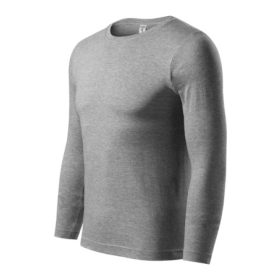   Piccolio®Progress Ls Póló Unisex Sötétszürke Melírozott