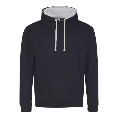 Just Hoods kontrasztos kapucnis pulóver  New French Navy/Heather Grey