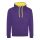 Just Hoods Kontrasztos Kapucnis Pulóver Purple/Sun Yellow