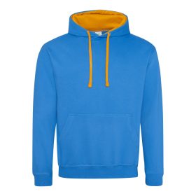   Just Hoods Kontrasztos Kapucnis Pulóver Sapphire Blue/Orange Crush