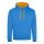 Just Hoods Kontrasztos Kapucnis Pulóver Sapphire Blue/Orange Crush