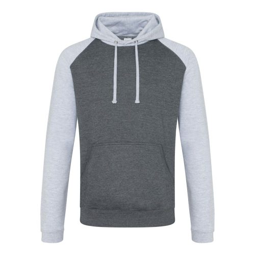 Just Hoods BASEBALL kapucnis pulóver Charcoal/Heather Grey