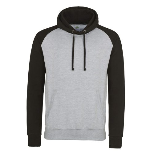 Just Hoods BASEBALL kapucnis pulóver Heather Grey/Jet Black