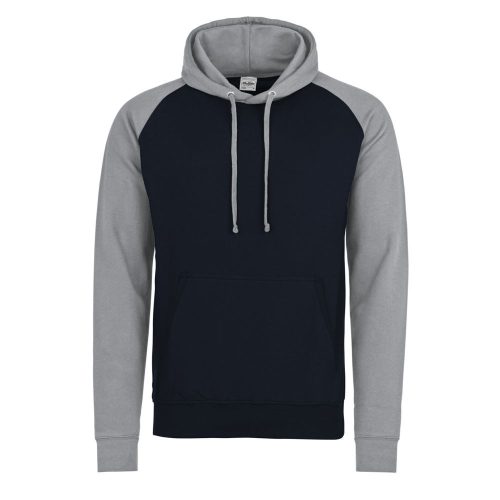 Just Hoods BASEBALL kapucnis pulóver Oxford Navy/Heather Grey