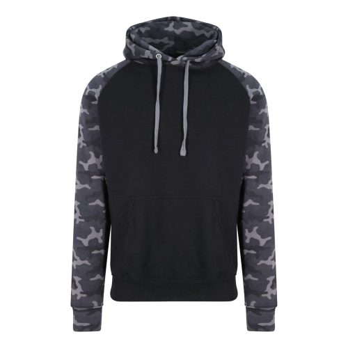 Just Hoods BASEBALL kapucnis pulóver Solid Black/Black Camo