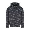 Just Hoods Terepszínű Kapucnis Pulóver Black Camo