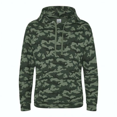 Just Hoods terepszínű kapucnis pulóver Green Camo