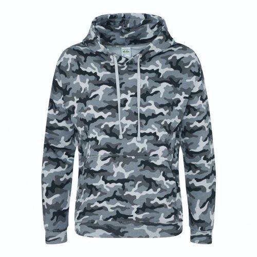 Just Hoods terepszínű kapucnis pulóver Grey Camo