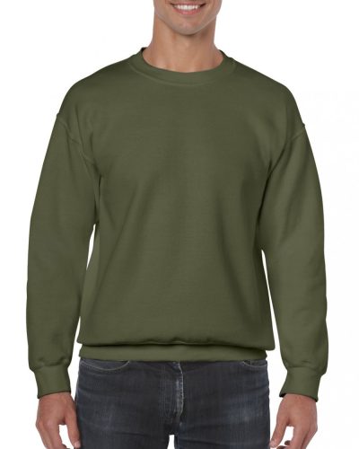 Gildan környakas pulóver Military Green