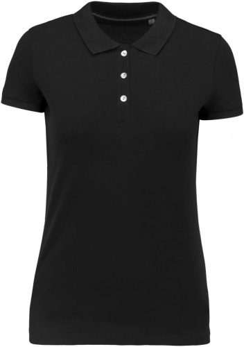 Kariban NŐI SUPIMA® SHORT SLEEVE Galléros póló Black