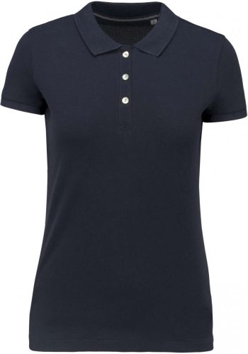 Kariban NŐI SUPIMA® SHORT SLEEVE Galléros póló Navy