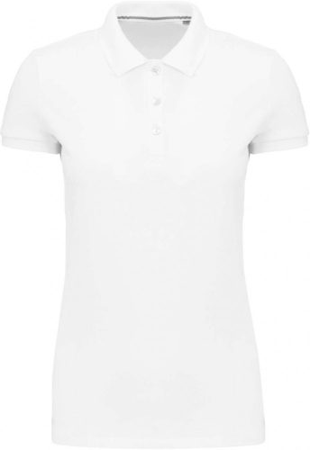 Kariban NŐI SUPIMA® SHORT SLEEVE Galléros póló White