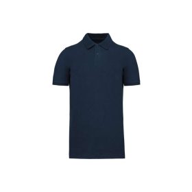 Kariban Férfi Organic 180 Piqué Galléros Póló Navy