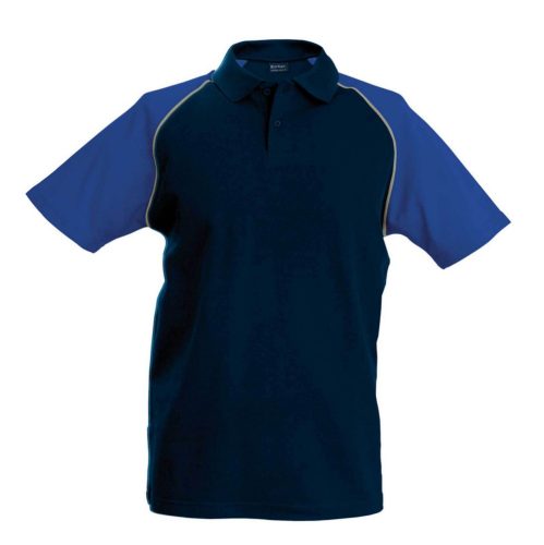 Kariban BASEBALL - SHORT-SLEEVED Galléros póló Navy/Royal Blue