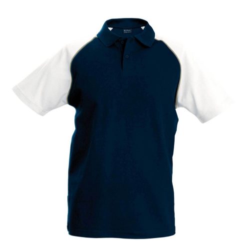 Kariban BASEBALL - SHORT-SLEEVED Galléros póló Navy/White