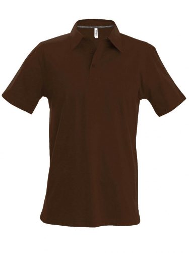 Kariban FÉRFI SHORT-SLEEVED Galléros póló Chocolate