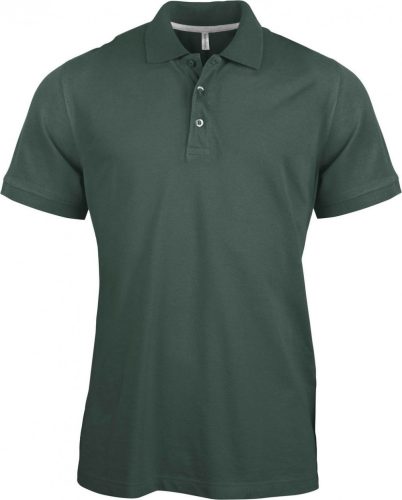 Kariban FÉRFI SHORT-SLEEVED Galléros póló Forest Green