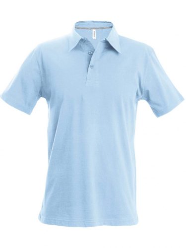 Kariban FÉRFI SHORT-SLEEVED Galléros póló Sky Blue