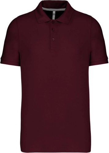 Kariban Férfi Short-Sleeved Galléros Póló Wine