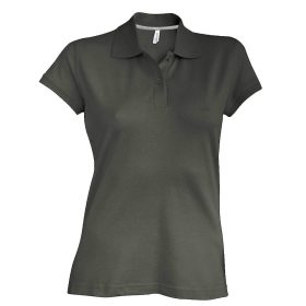 Kariban Női Short-Sleeved Galléros Póló Dark Khaki