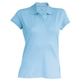 Kariban Női Short-Sleeved Galléros Póló Sky Blue