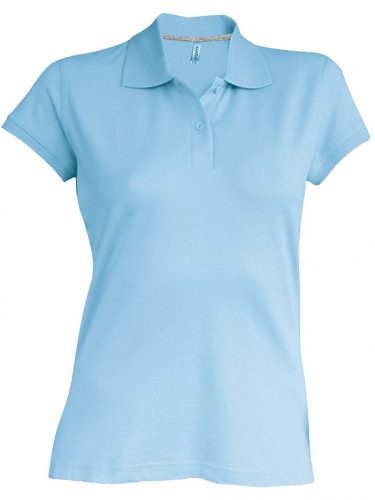 Kariban NŐI SHORT-SLEEVED Galléros póló Sky Blue