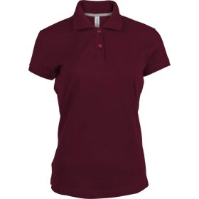 Kariban Női Short-Sleeved Galléros Póló Wine