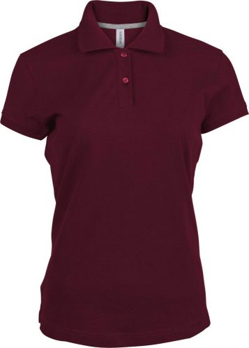 Kariban NŐI SHORT-SLEEVED Galléros póló Wine