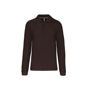 Kariban Férfi Long-Sleeved Galléros Póló Chocolate
