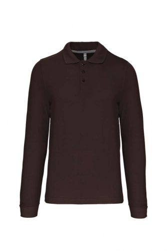 Kariban FÉRFI LONG-SLEEVED Galléros póló Chocolate