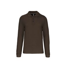 Kariban Férfi Long-Sleeved Galléros Póló Dark Khaki