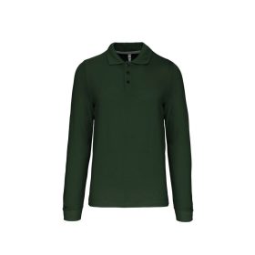 Kariban Férfi Long-Sleeved Galléros Póló Forest Green