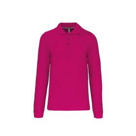 Kariban Férfi Long-Sleeved Galléros Póló Fuchsia