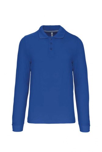 Kariban FÉRFI LONG-SLEEVED Galléros póló Light Royal Blue