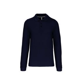Kariban Férfi Long-Sleeved Galléros Póló Navy