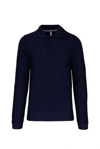 Kariban FÉRFI LONG-SLEEVED Galléros póló Navy