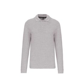 Kariban Férfi Long-Sleeved Galléros Póló Oxford Grey