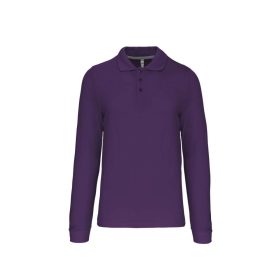 Kariban Férfi Long-Sleeved Galléros Póló Purple