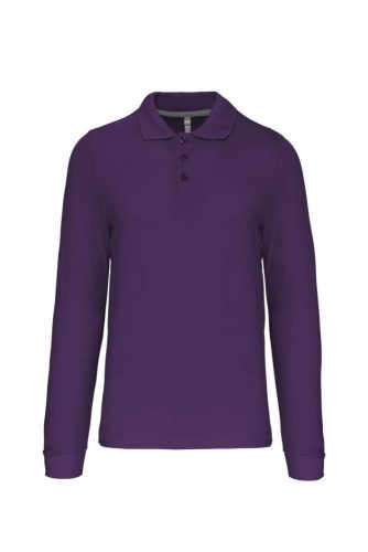 Kariban FÉRFI LONG-SLEEVED Galléros póló Purple