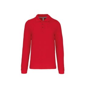 Kariban Férfi Long-Sleeved Galléros Póló Red